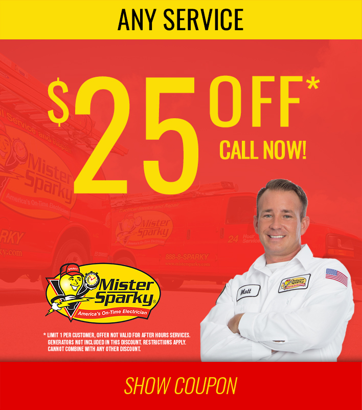 $25 off coupon Electrician Myrtle Beach SC