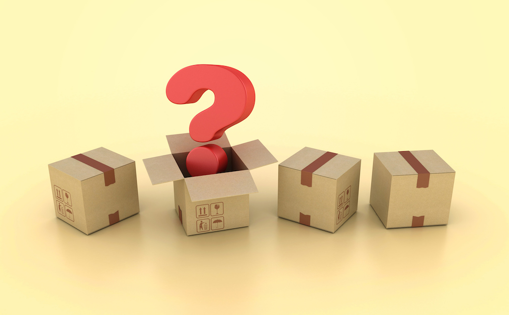 Moving boxes with one red question mark | Electrical services 