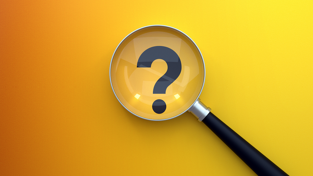 Black question mark with magnifying glass on yellow background | Main Electrical Panel