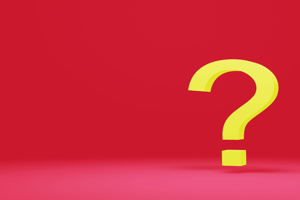 Yellow question mark with red background. | Code compliance 